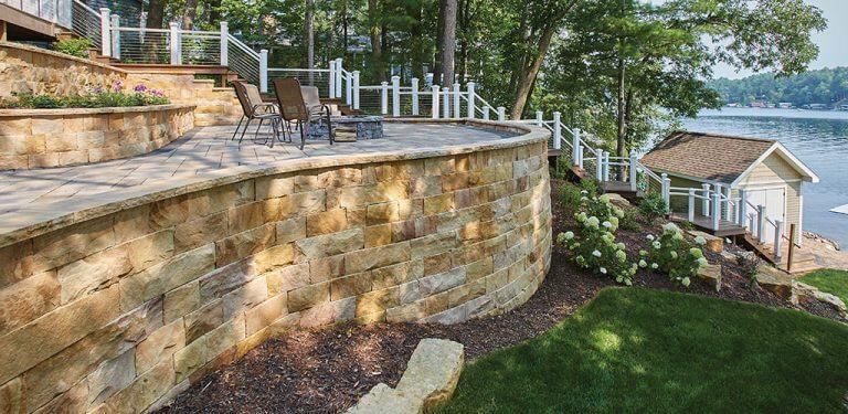 Natural Stone Retaining Wall | Cut Drywall Stone | Kafka Granite