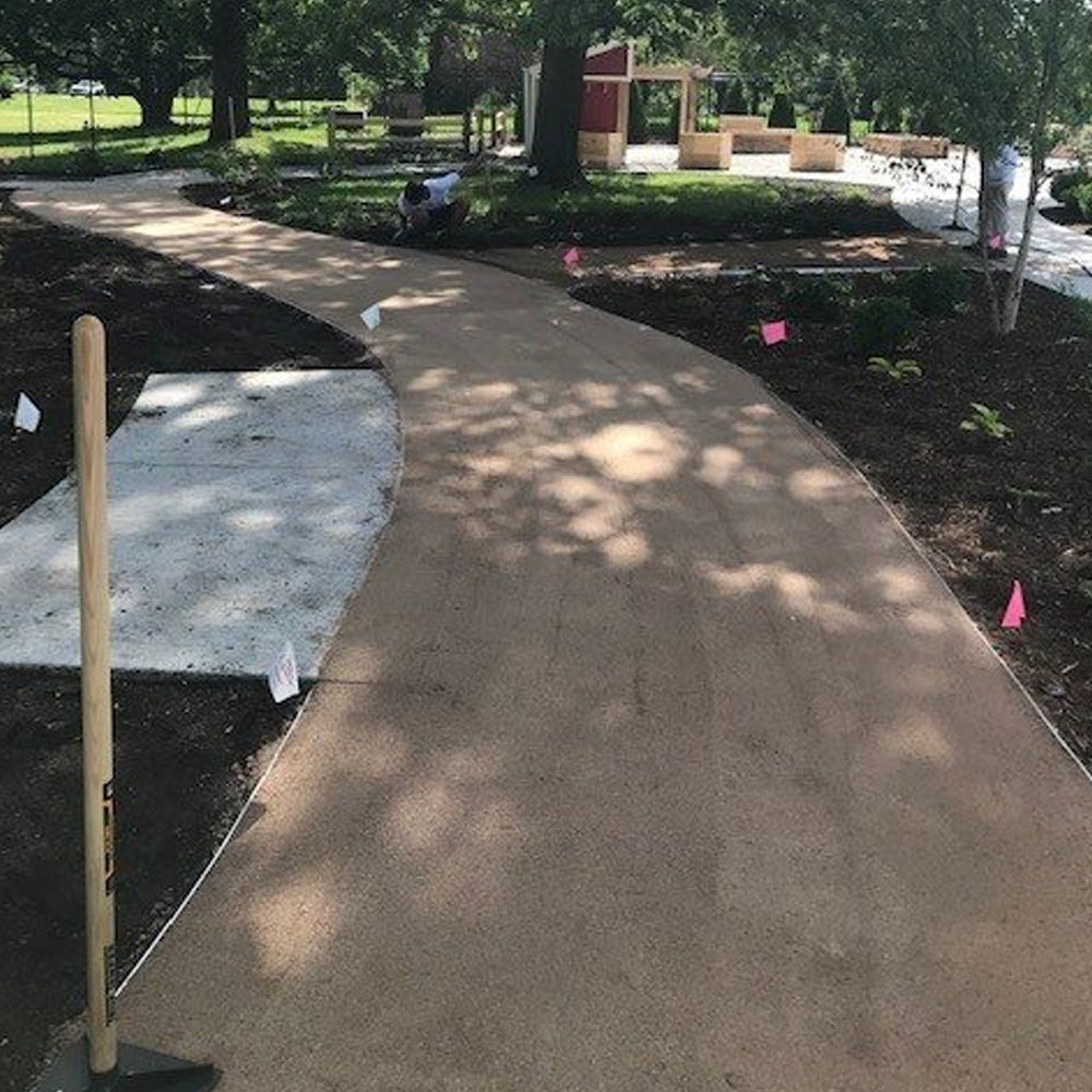 Kafka Rustic Granite Stabilized Pathway Installation at Margie's Garden in Whitnall Park in Hales Corners, Wisconsin